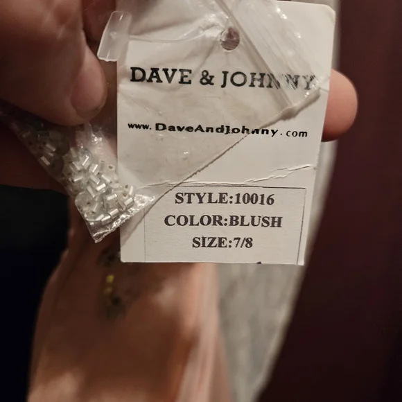 Dave & Johnny Pink Beaded Homecoming Prom Ball Dress size 7/8 nwt - Picture 6 of 7